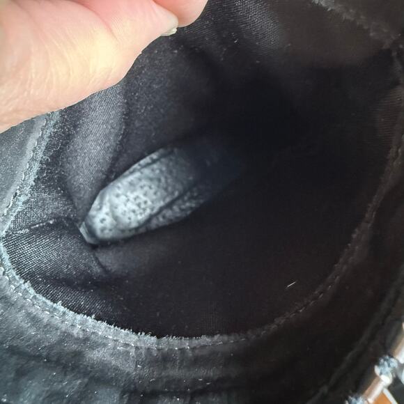 Ovye slouch cowboy boots with stud embellishments black suede womens size 40/9.5 - Picture 6 of 8